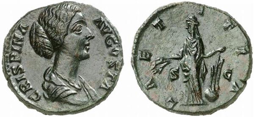 crispina roman coin as